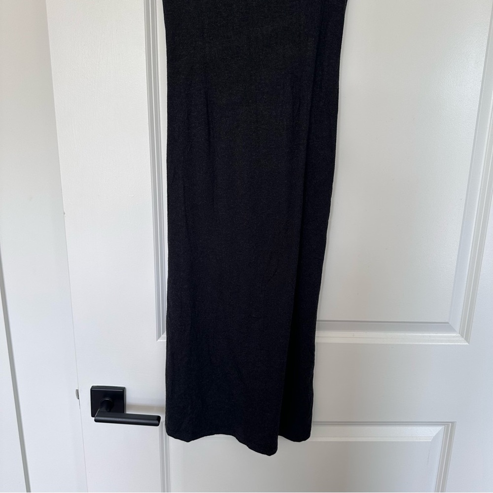 Anthropologie (XS) Globetrotter T-Shirt Midi Dress- Charcoal Gray Minimalist - Picture 11 of 11